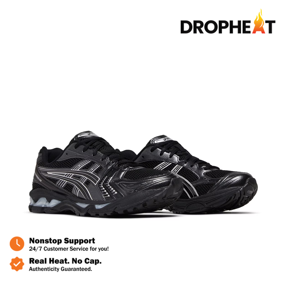 Sepatu Asics Gel Kayano 14 Black Silver Sneakers Authentic