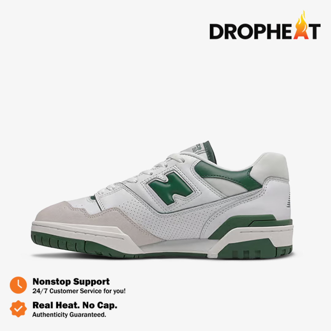 New Balance 550 NB 550 White Green White and Green Authentic - Image 2