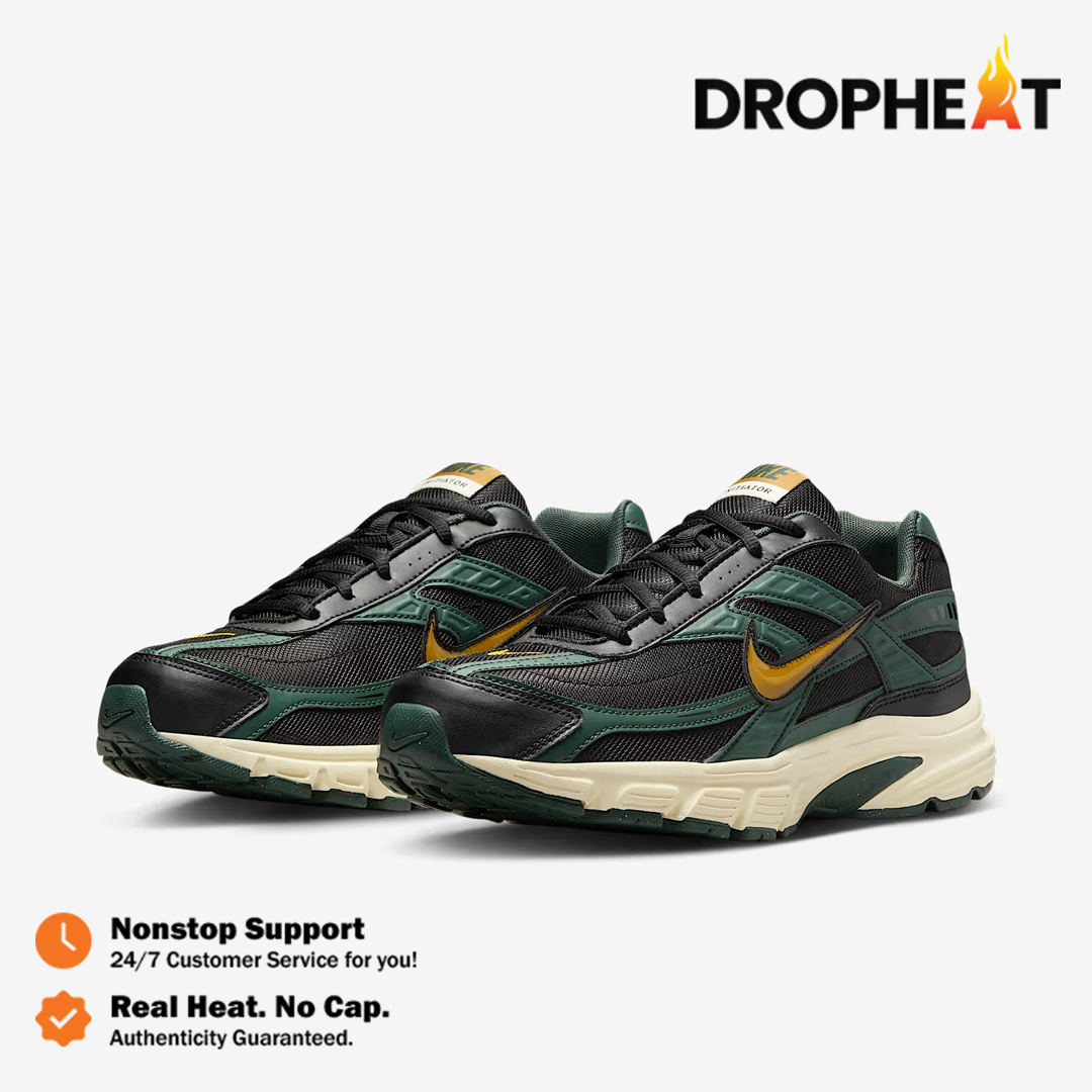 Sepatu Nike Initiator Vintage Green Bronzine Black Sneakers Authentic - Image 4