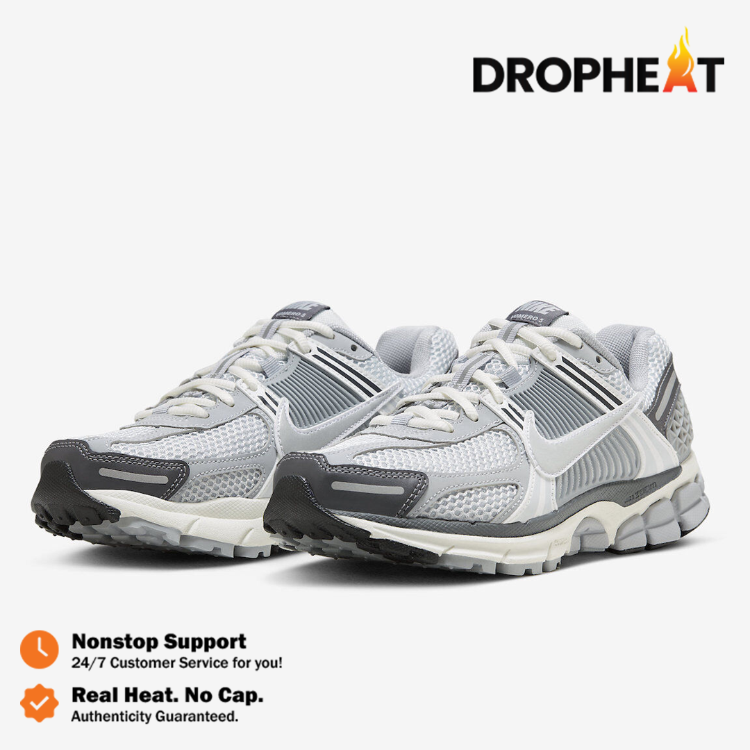 Sepatu Nike Zoom Vomero 5 Wolf Grey Cool Grey Sneakers Authentic - Image 4