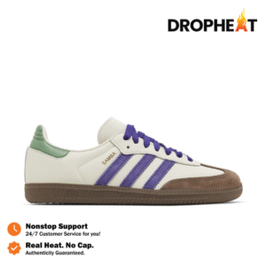 Sepatu Adidas Samba OG White Collegiate Purple Green Brown Sneakers Authentic