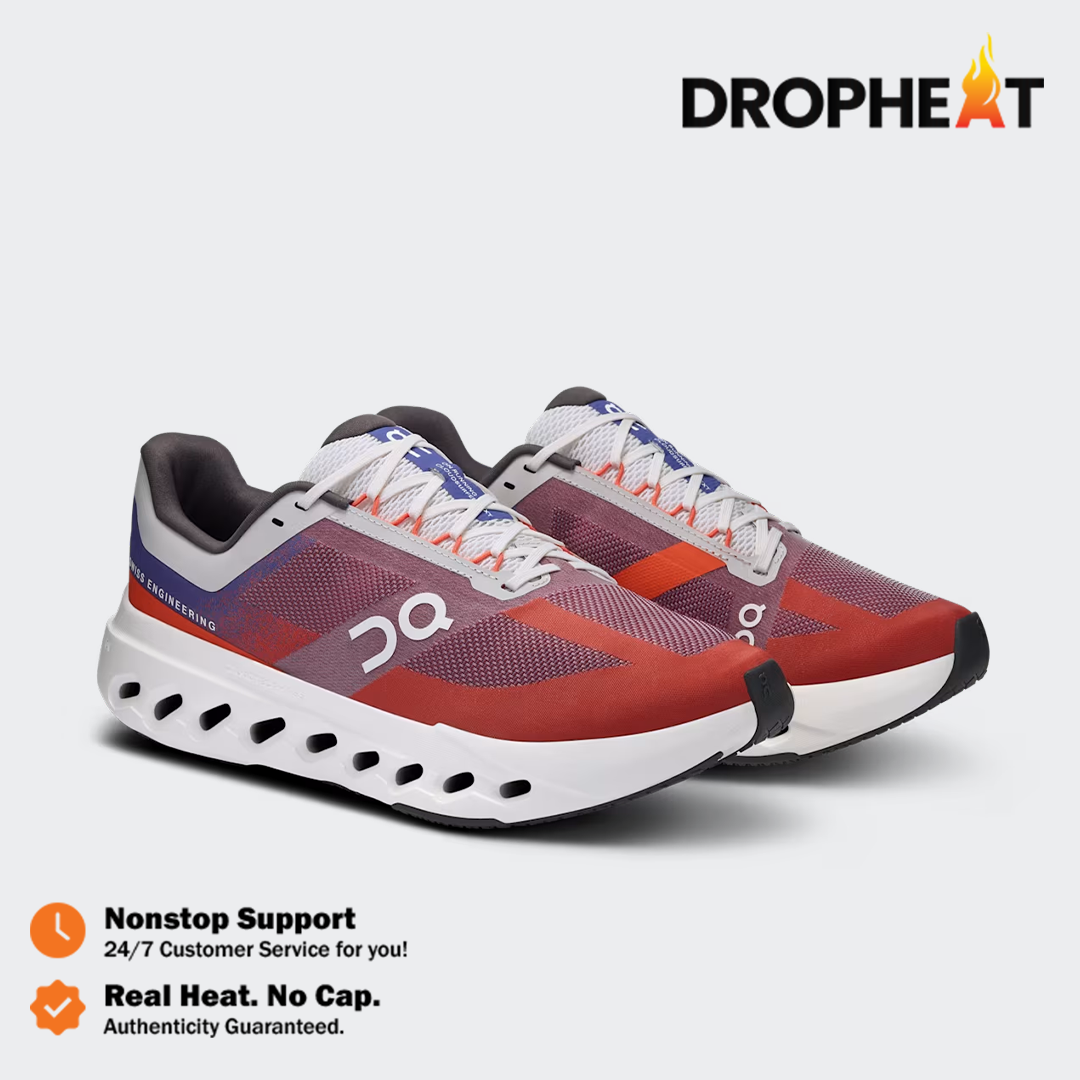 Sepatu On Running On Cloudsurfer Next Indigo Flame Sneakers Authentic - Image 4