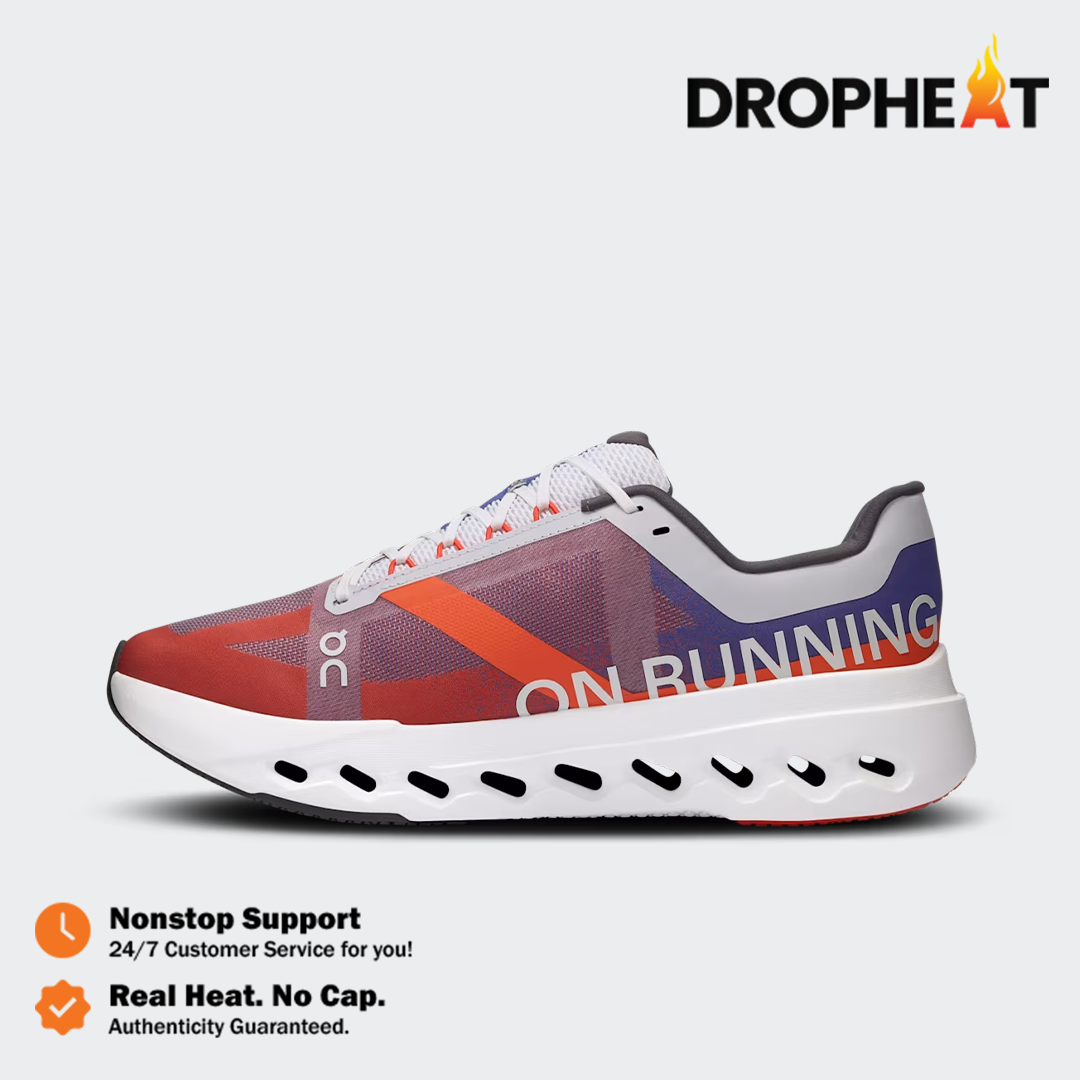 Sepatu On Running On Cloudsurfer Next Indigo Flame Sneakers Authentic - Image 2