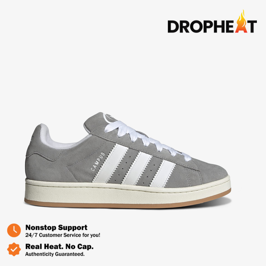 Adidas Campus 00s Grey Three Cloud White Grey Gum Authentic