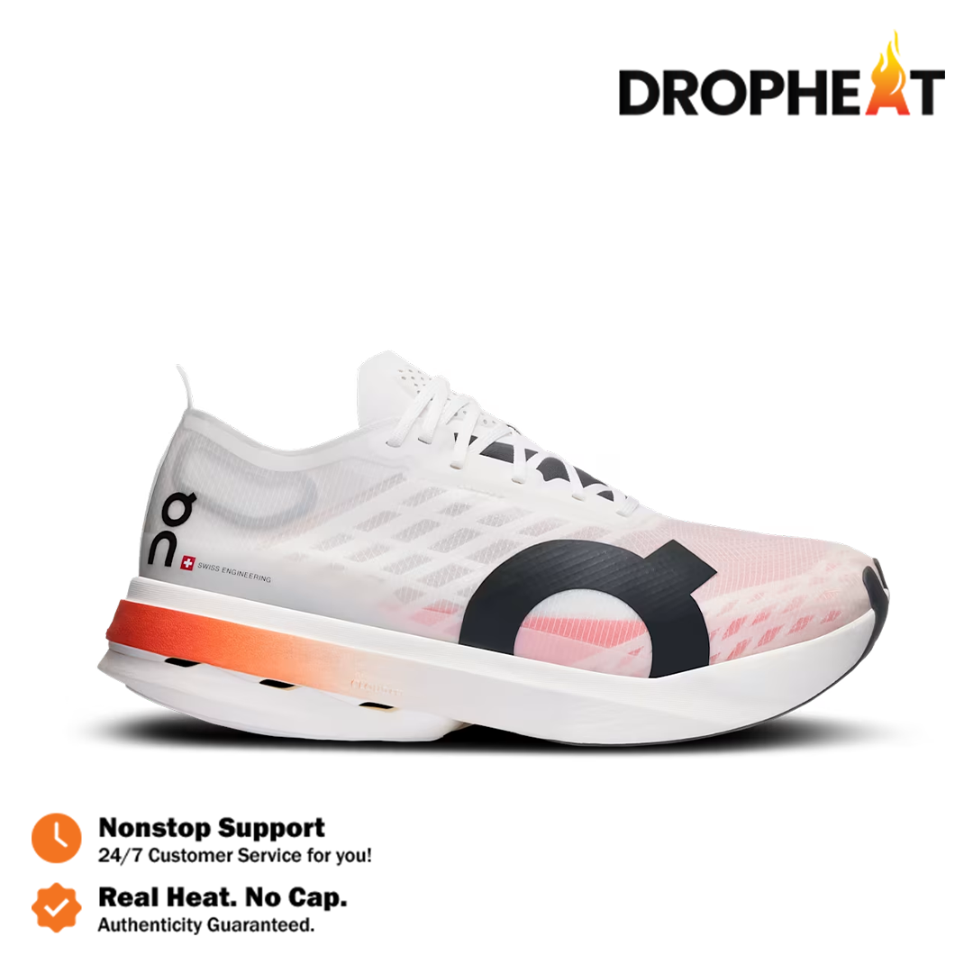 On Running On Cloudboom Strike Unisex White Orange Sneakers Authentic