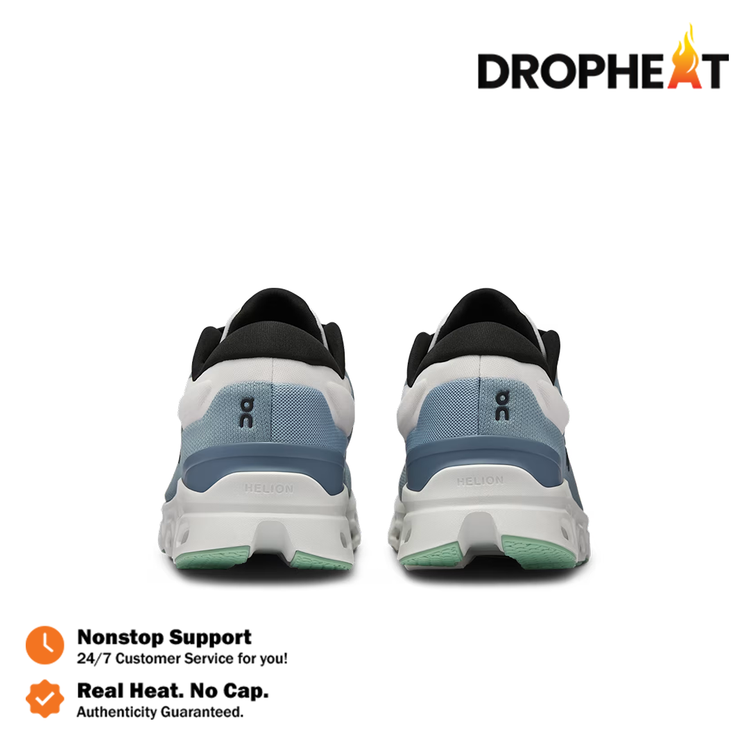 Sepatu On Running On Cloudstratus 3 Wash Metal Blue Sneakers Authentic - Image 5