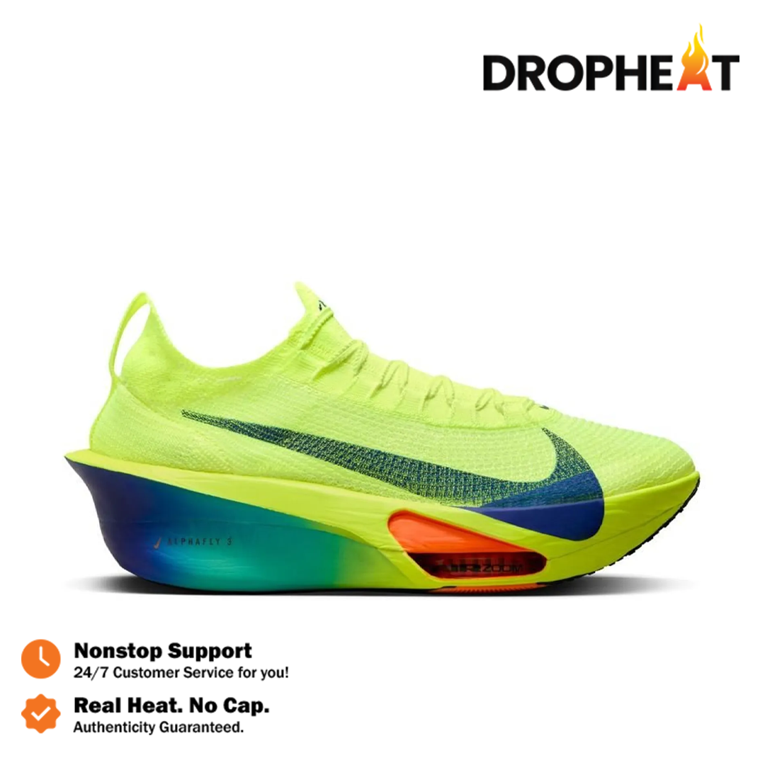 Sepatu Running Nike Alphafly 3 Volt Green Concord Sneakers Authentic