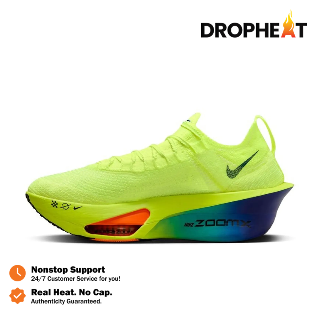 Sepatu Running Nike Alphafly 3 Volt Green Concord Sneakers Authentic - Image 2