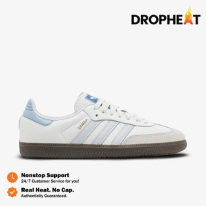 Adidas Samba OG Core White Blue Gum White Halo Blue Authentic