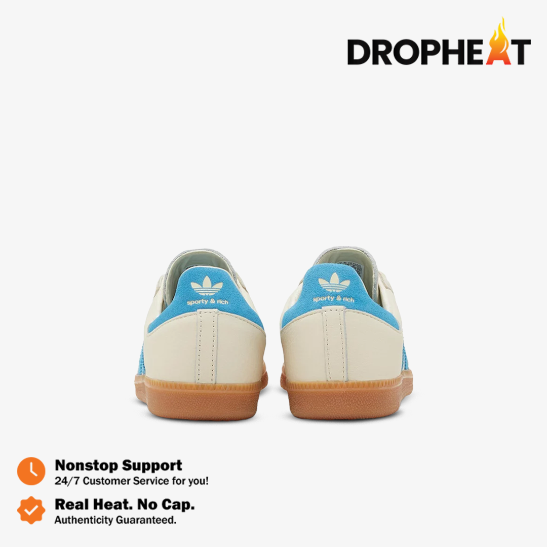 Adidas Samba OG Sporty & Rich Cream Blue Cream White Blue Rush Authentic - Image 5