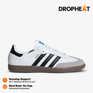 Adidas Samba OG White Black Stripes White Brown Authentic