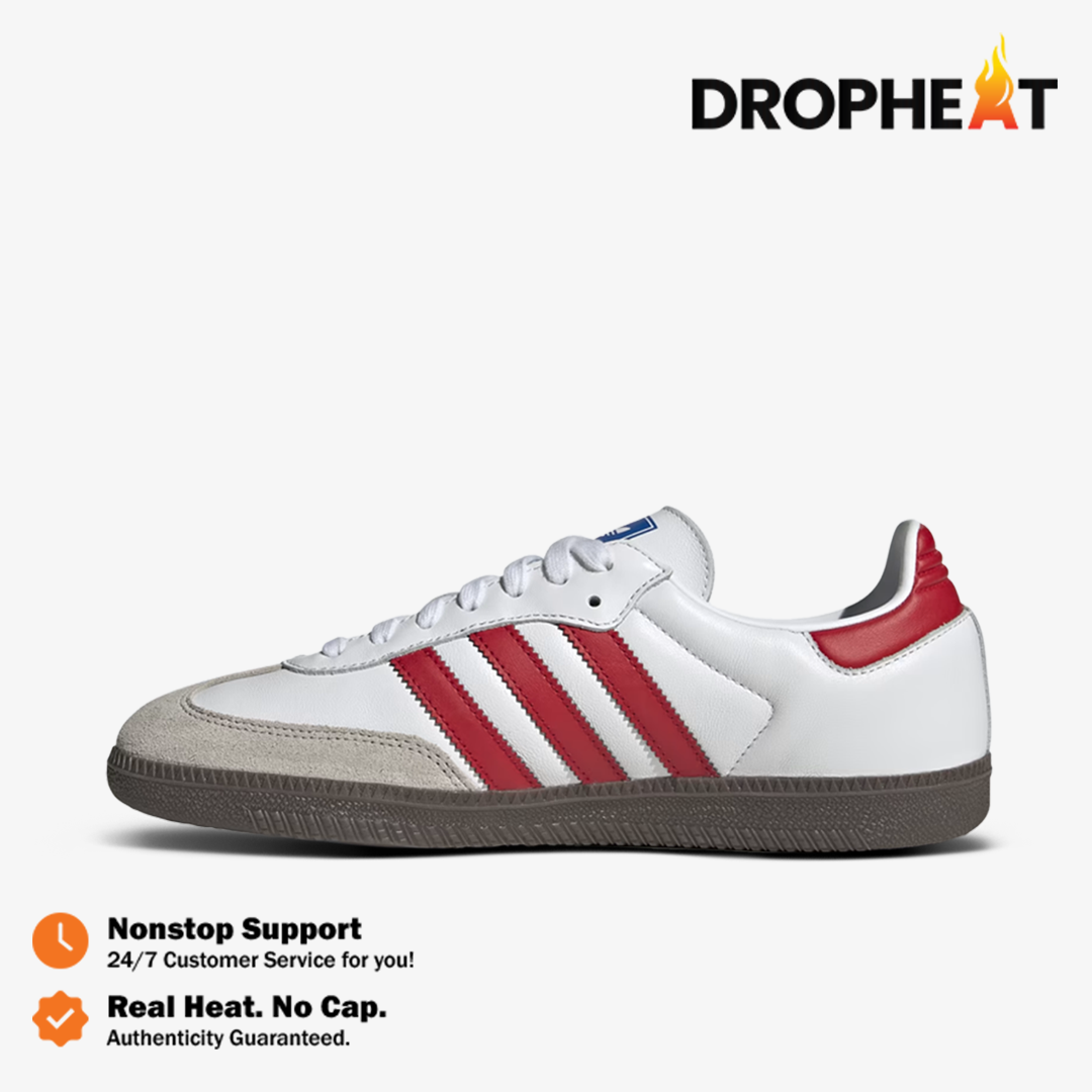 Adidas Samba OG White Red White Brown Authentic - Image 2