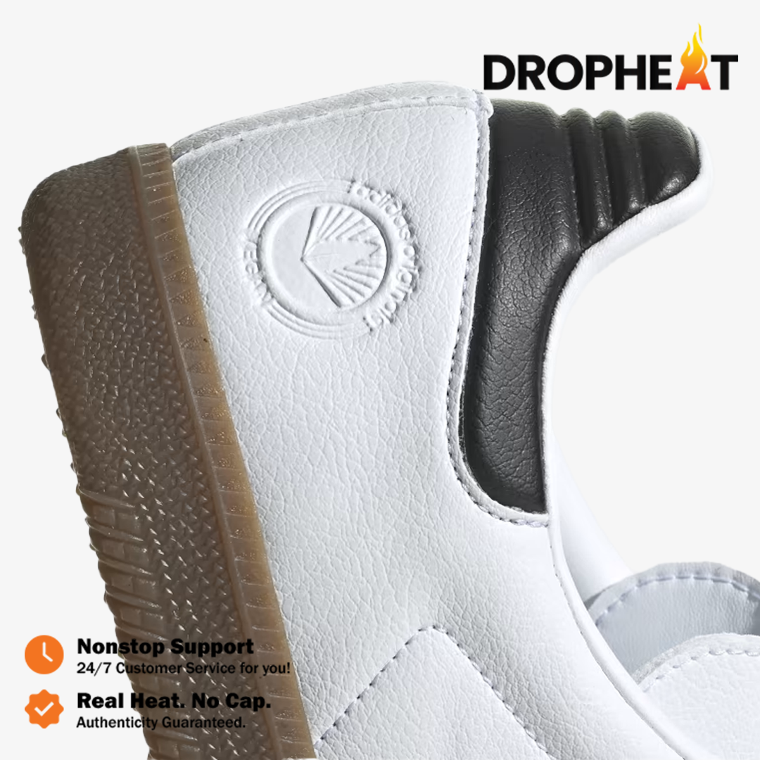 Adidas Samba Vegan White Gum Cloud White Coreblack Authentic - Image 5