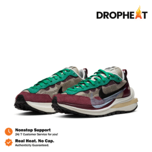 Sepatu Nike Sacai Vaporwaffle Villain Red Green Sneakers Authentic