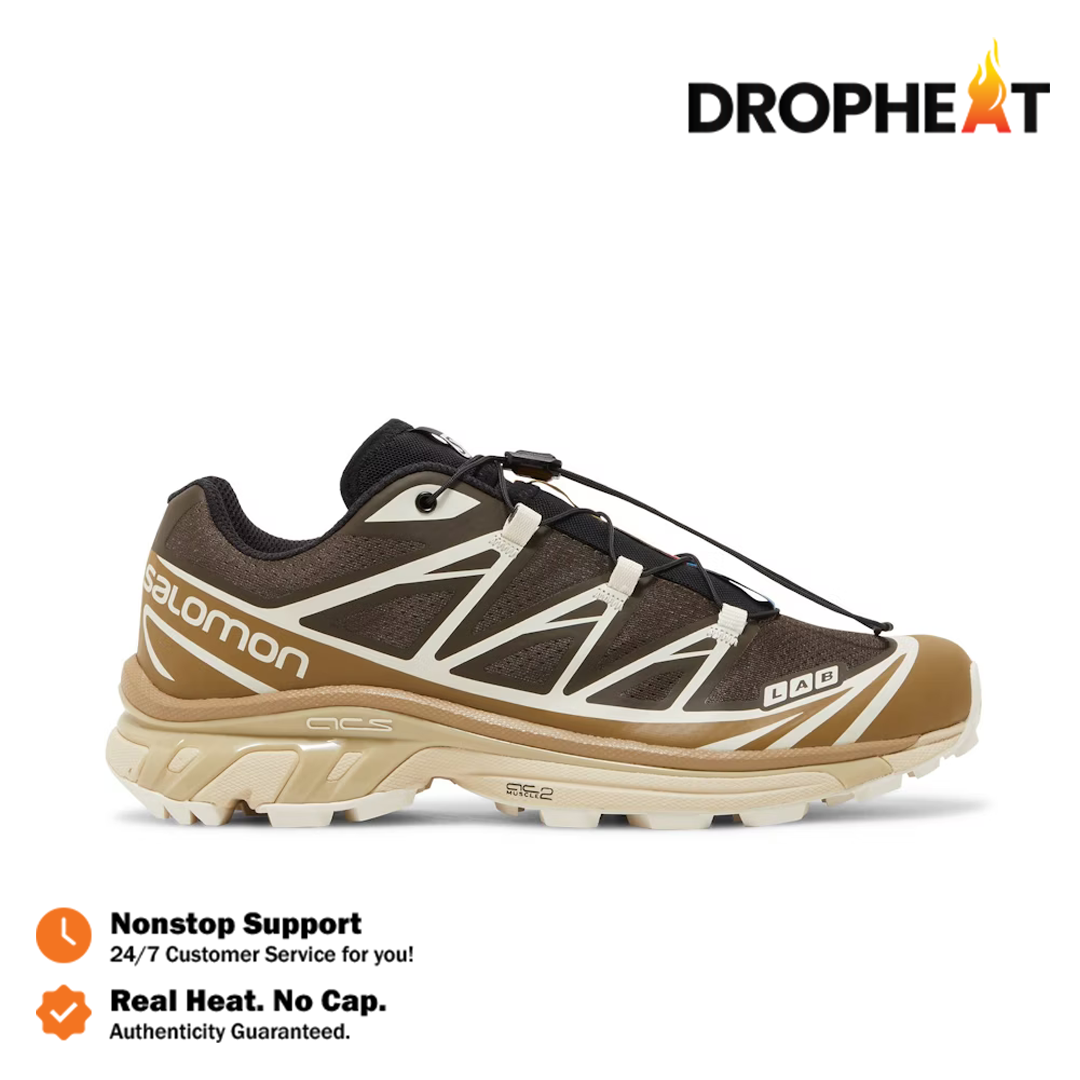 Sepatu Salomon XT6 Recut Wren Kangaroo Vanilla Brown Authentic