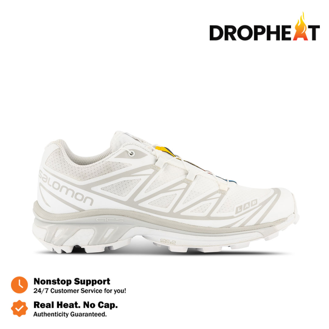 Sepatu Salomon XT6 XT-6 White Lunar Rock Sneakers Authentic