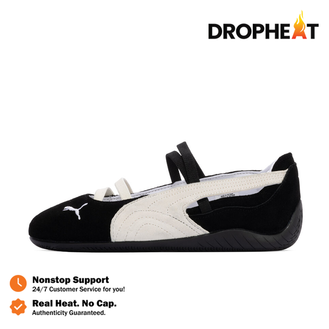 Sepatu Speedcat Ballet Suede Black White Sneakers Authentic - Image 2