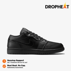 Sepatu Nike Air Jordan 1 Low Tripleblack Allblack Sneakers Casual Authentic