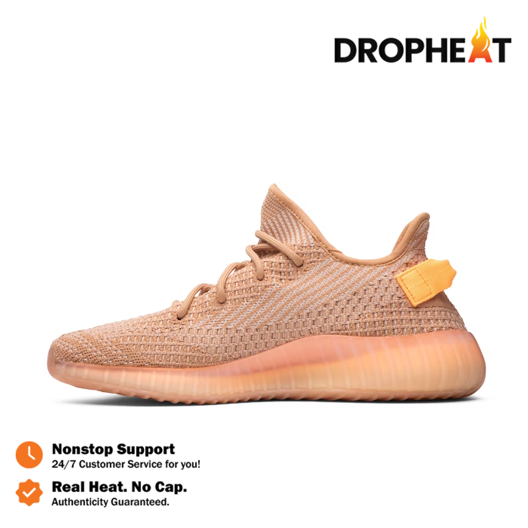 Sepatu Adidas Yeezy 350 Boost V2 Clay Orange Sneakers Authentic - Image 2