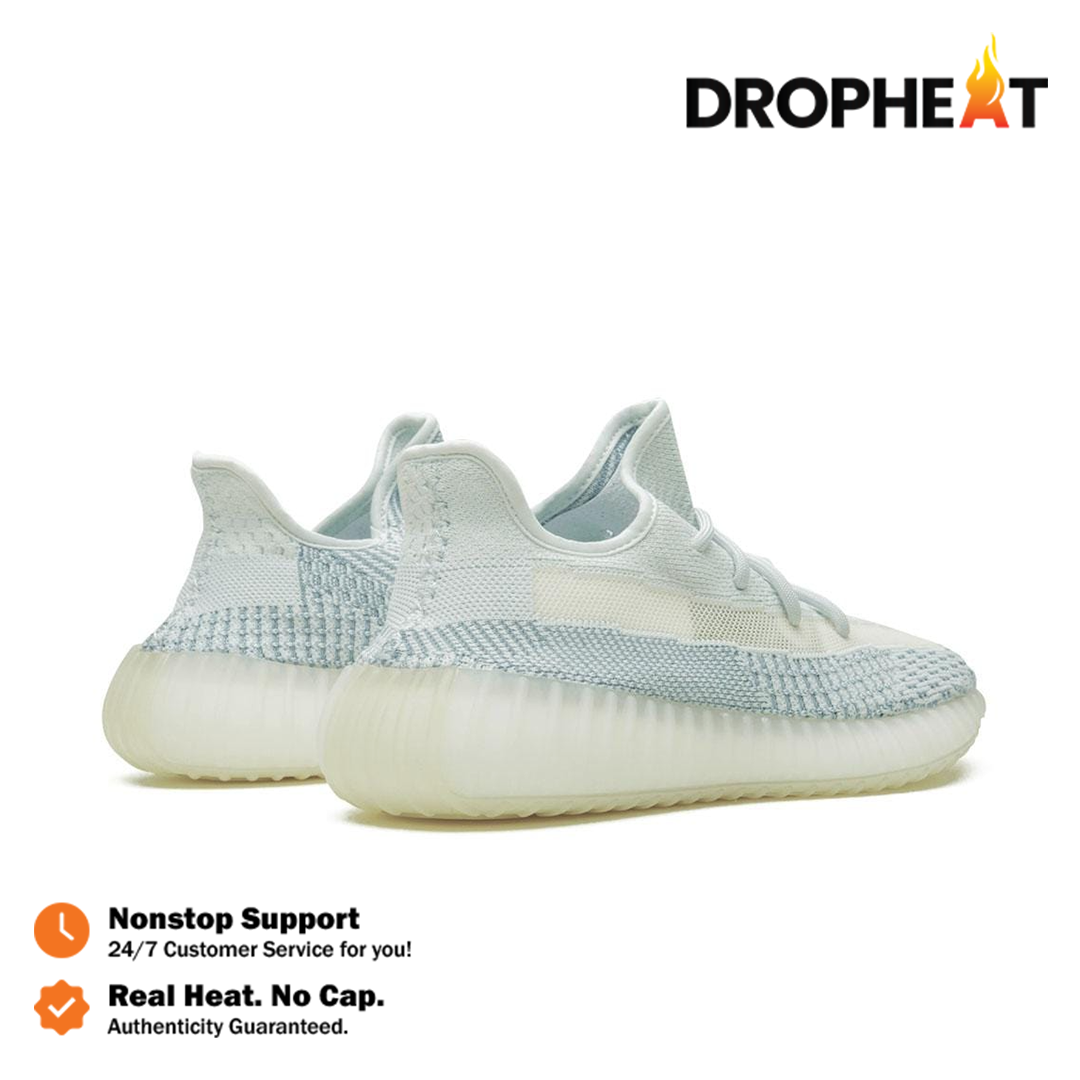 Sepatu Adidas Yeezy 350 Boost V2 Cloud White Blue Sneakers Authentic - Image 5