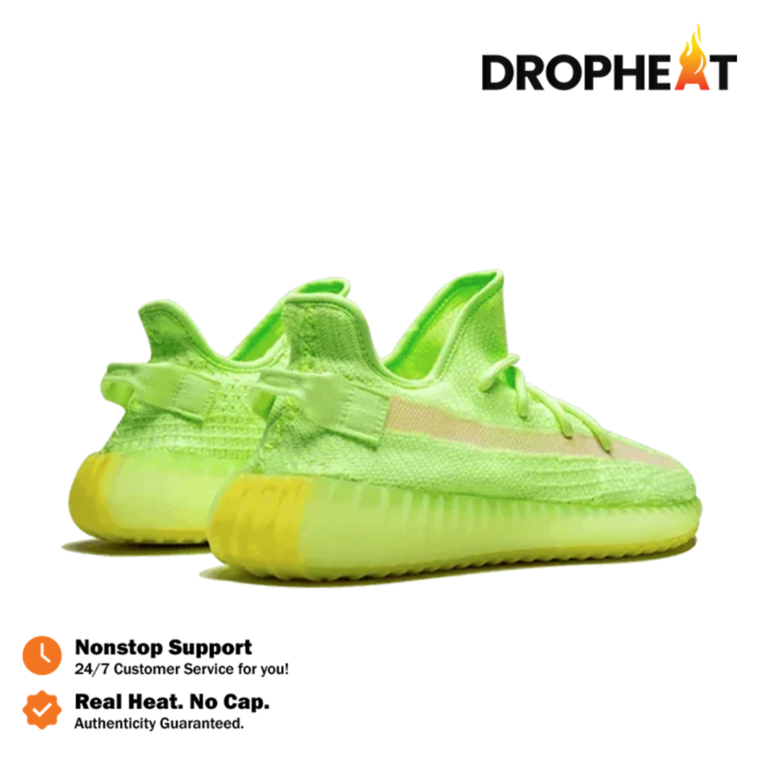 Sepatu Adidas Yeezy 350 Boost V2 Glow In The Dark GID Sneakers Authentic - Image 4
