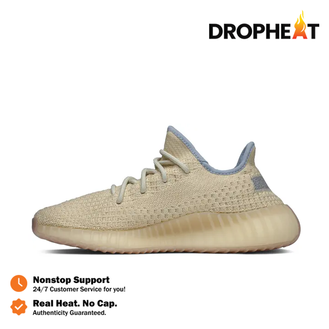 Sepatu Adidas Yeezy 350 Boost V2 Linen Cream Sneakers Authentic - Image 2