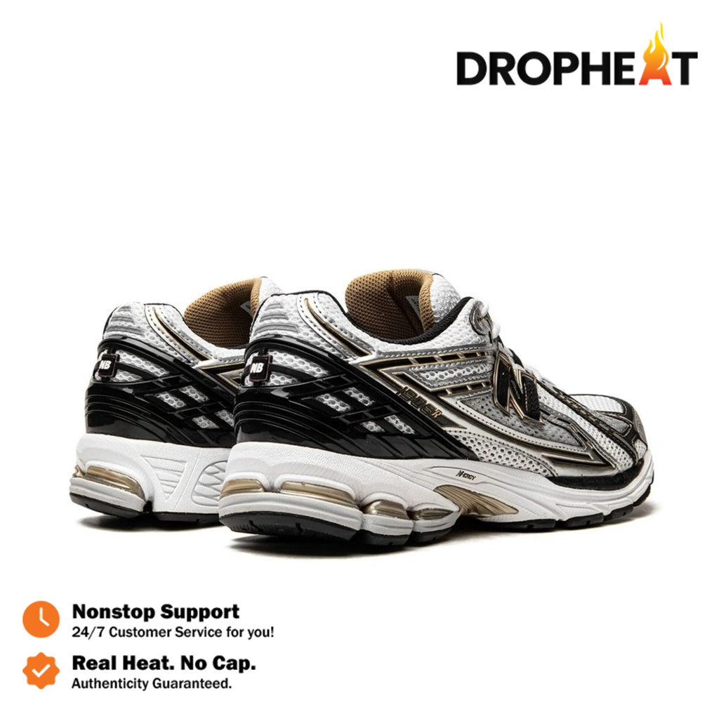 Sepatu New Balance 1906R White Gold Metallic Sneakers Authentic - Image 5