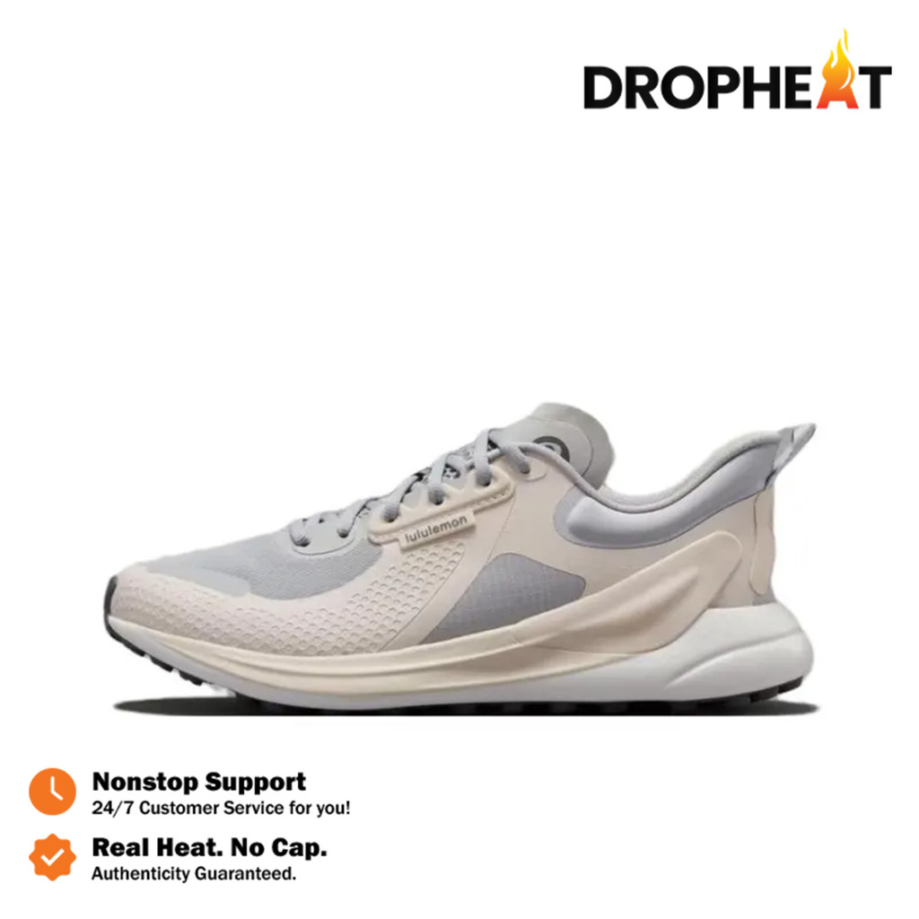 Sepatu Lululemon Gray Cream Grey Blissfeel Trail Sneakers Authentic - Image 4