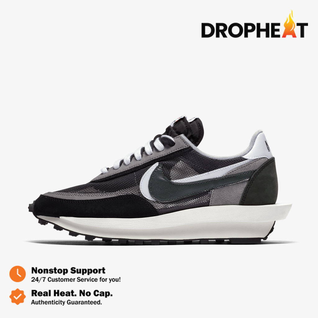 Sepatu Nike Sacai LD Waffle Undercover Black Grey White Sneakers Authentic - Image 5