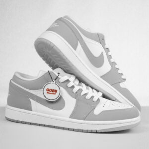 Nike Air Jordan 1 Low White Wolf Grey Aluminum Authentic