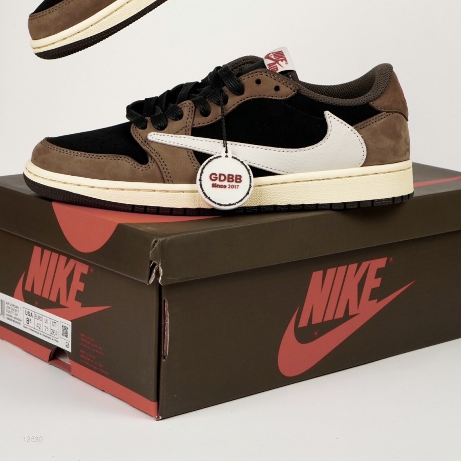 Nike Air Jordan 1 Low OG x Travis Scott Dark Brown Black White authentic