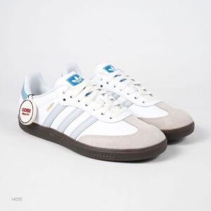 Adidas Samba OG Core White Blue Gum White Halo Blue Authentic