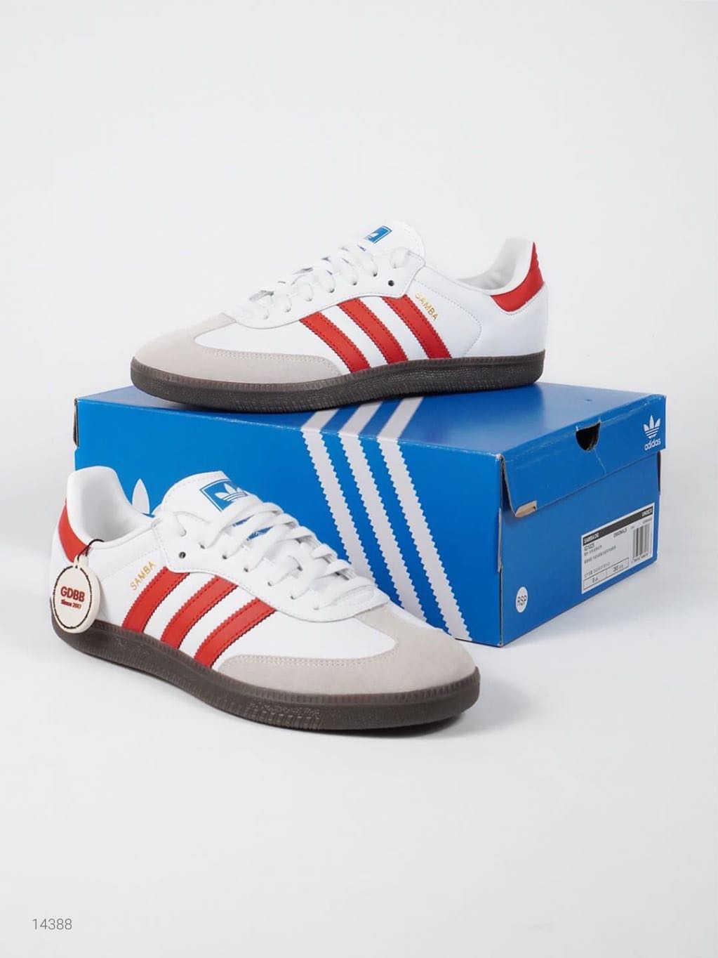 Adidas Samba OG White Red White Brown Authentic - Image 5