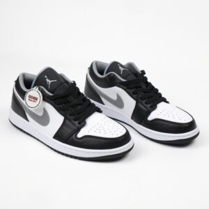 Nike Air Jordan 1 Low Black Medium Grey Shadow Grey 3.0 Black White Grey Authentic
