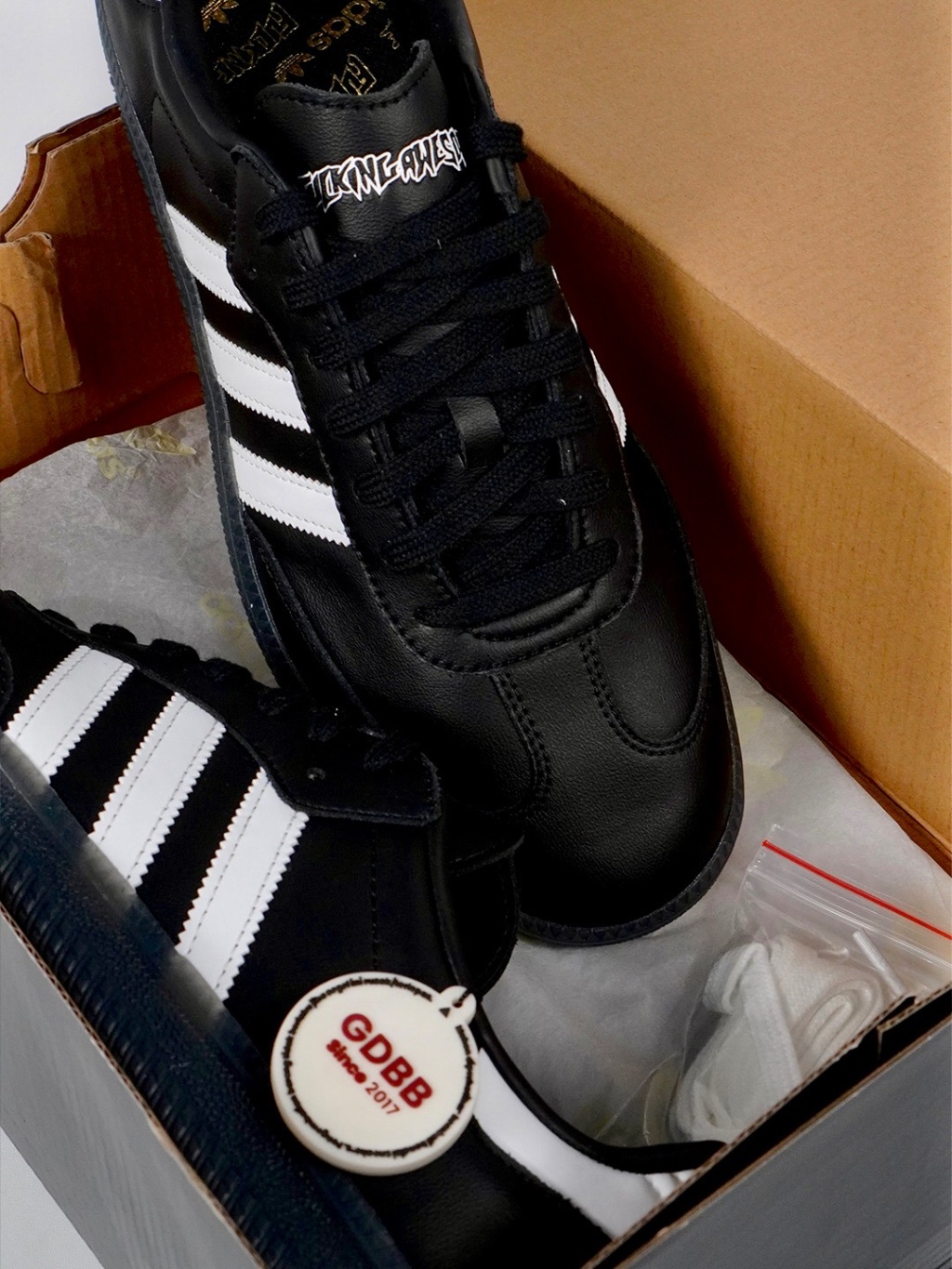 Sepatu Adidas Samba OG Fucking Awesome FA Black Sneakers Casual Authentic - Image 4