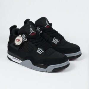 Nike Air Jordan 4 SE Black Canvas Black and Light Steel Authentic
