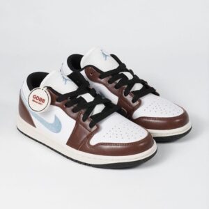 Sepatu Nike Air Jordan 1 Low SE Mocha Blue Black Sneakers Casual Authentic