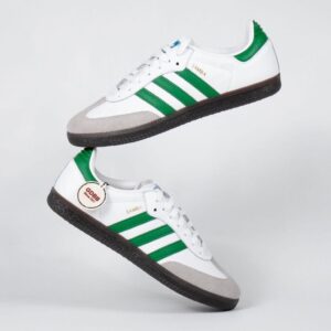 Adidas Samba OG White Green White Black Green Authentic