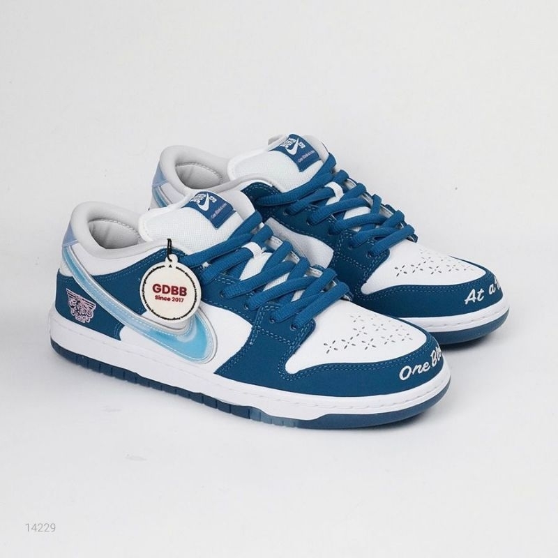 Nike SB Dunk Low Born Raised One Block At A Time Blue White Authentic
