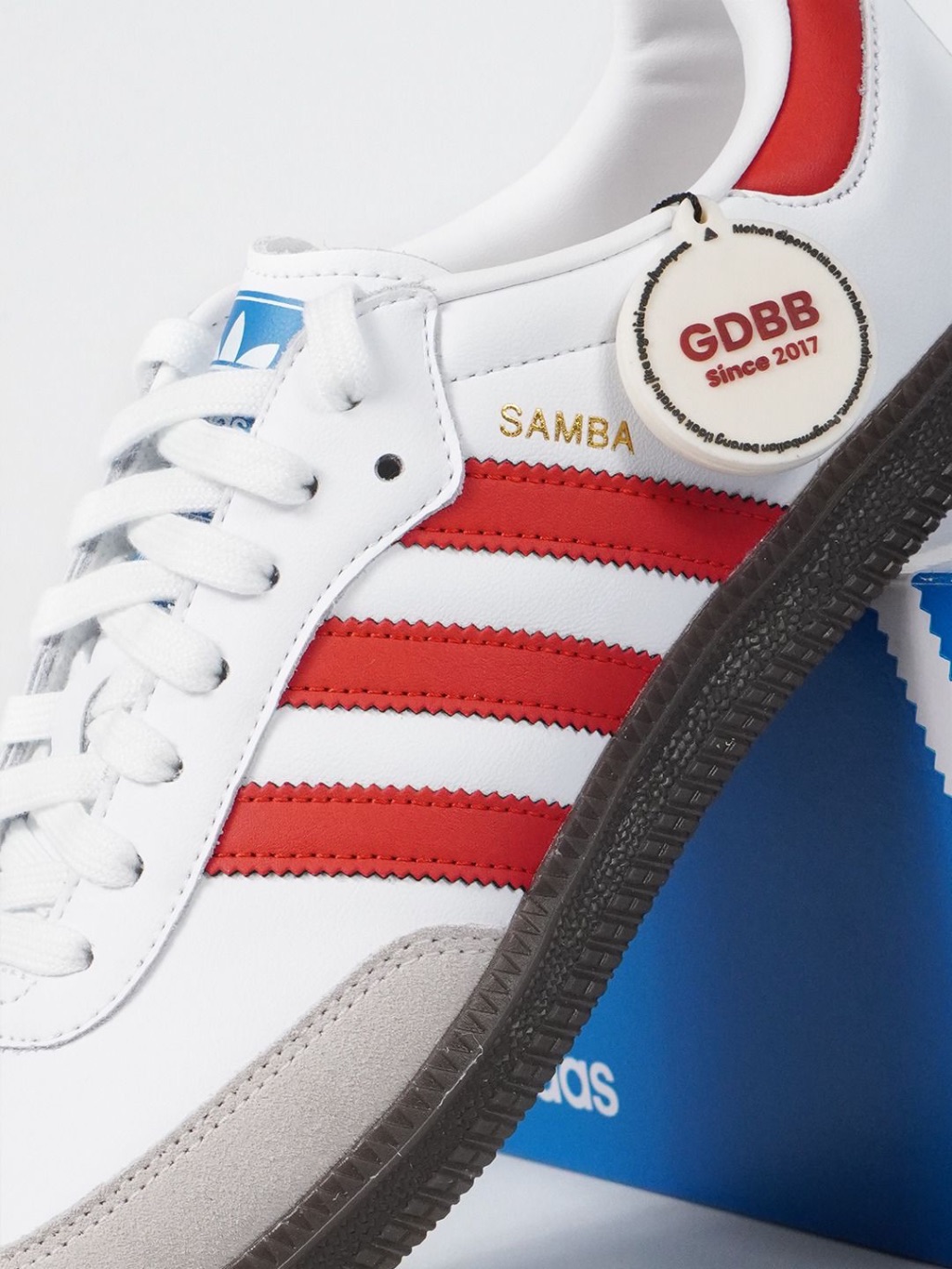 Adidas Samba OG White Red White Brown Authentic - Image 2