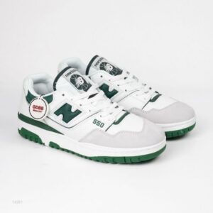 New Balance 550 NB 550 White Green White and Green Authentic