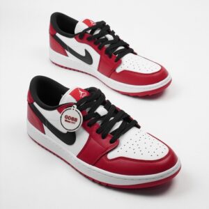 Nike Air Jordan 1 Retro Low GOLF Chicago White Black Red Authentic