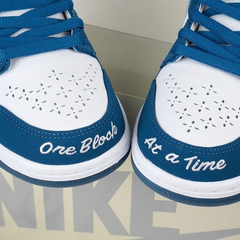 Nike SB Dunk Low Born Raised One Block At A Time Blue White Authentic - Image 3