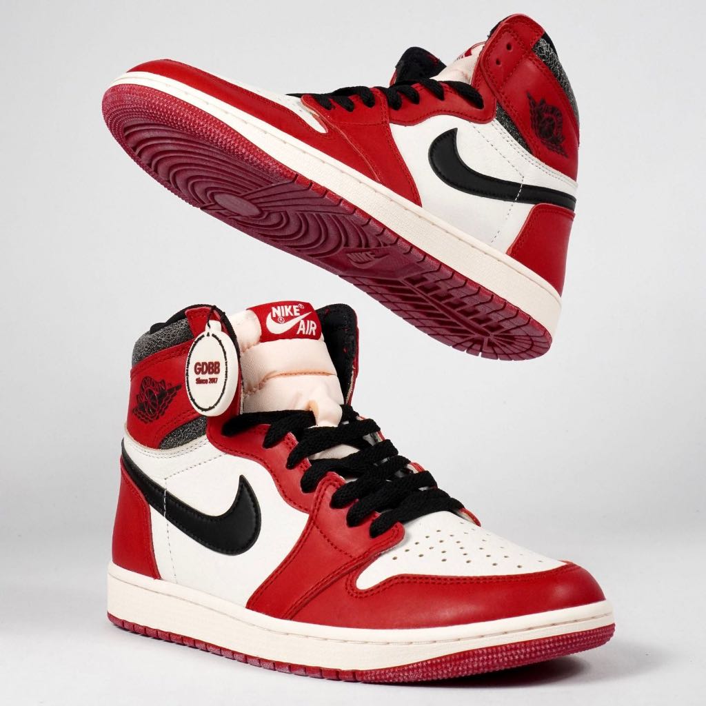 Nike Air Jordan 1 High Chicago Lost And Found 2022 Red White Black Authentic