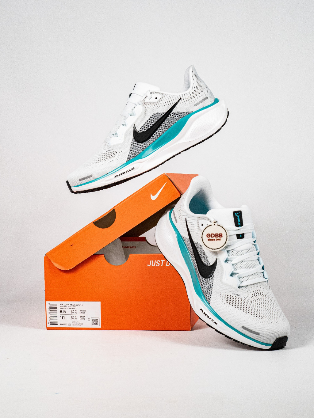 Sepatu Nike Air Zoom Pegasus 41 White Dusty Cactus Sneakers Authentic - Image 5