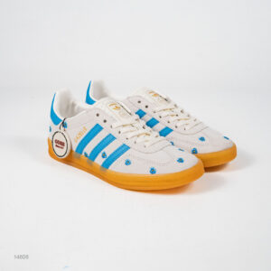 Sepatu Adidas Gazelle Indoor Floral Beige Light Blue Gum Sneakers Authentic