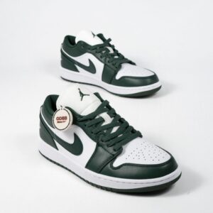 Sepatu Nike Air Jordan 1 Low Galactic Jade Green White Authentic Sneakers