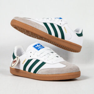 Sepatu Adidas Samba OG Cloud White Collegiate Green Gum Sneakers Authentic