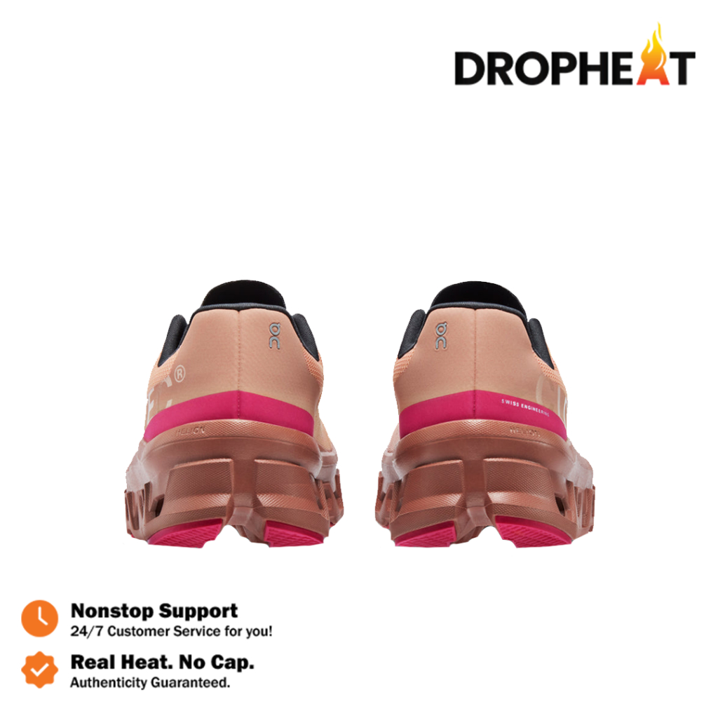 Sepatu On Running On Cloudmonster Rose Cork Orange Bata Sneakers Authentic - Image 3