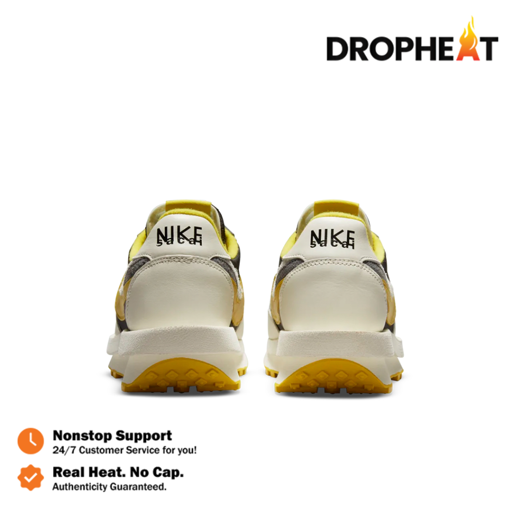 Sepatu Nike Sacai LD Waffle Undercover Bright Citron Yellow Sneakers Authentic - Image 4